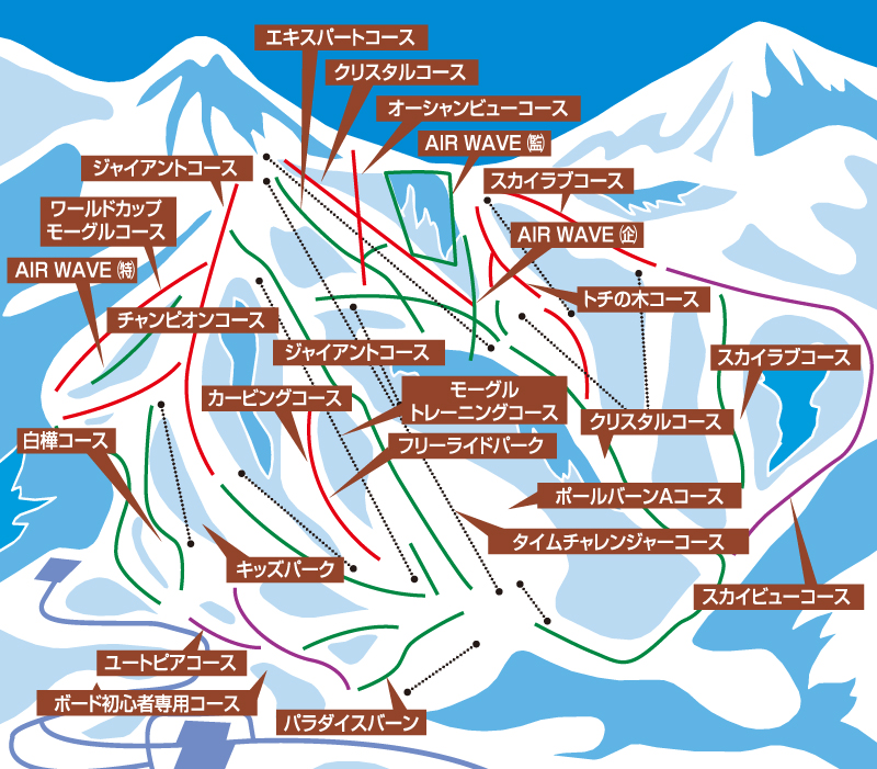 斑尾高原スキー場マップ