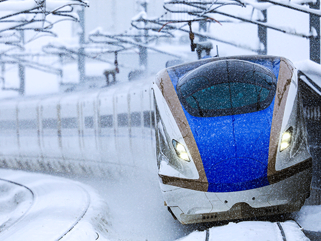 上越新幹線や北陸新幹線を利用したJR新幹線日帰り・宿泊スキーツアーの列車イメージ