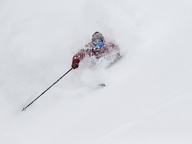 雫石スキー場のスキーヤー