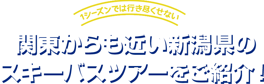 1シーズンでは行き尽くせない バリエーション豊富な新潟県のスキー場をご紹介！