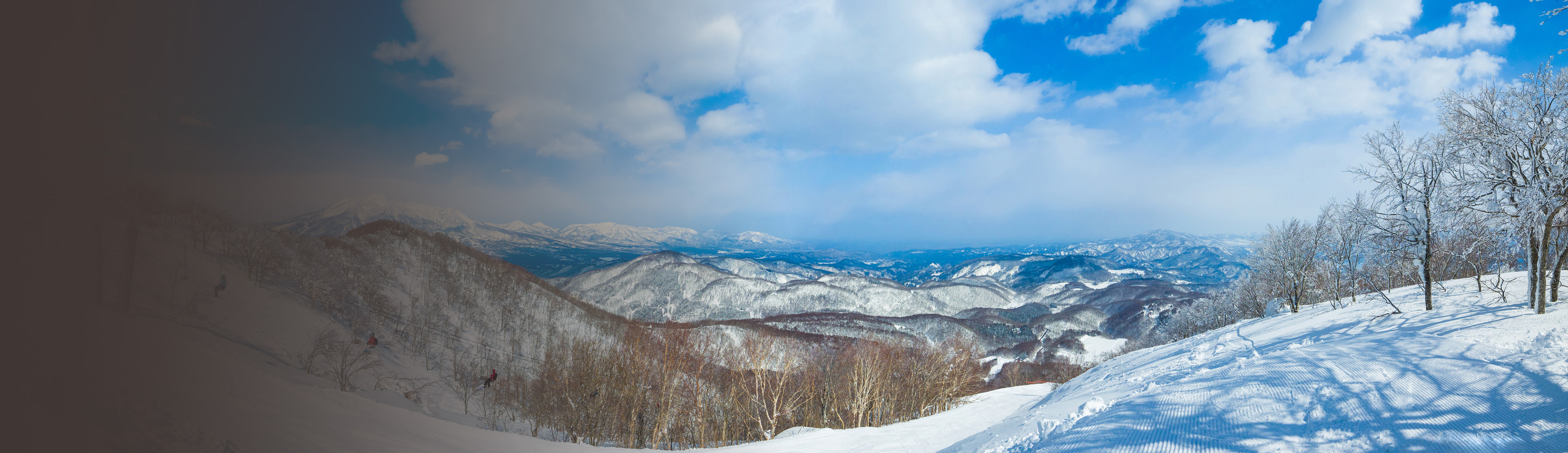 斑尾高原スキー場山頂からのパノラマ風景
