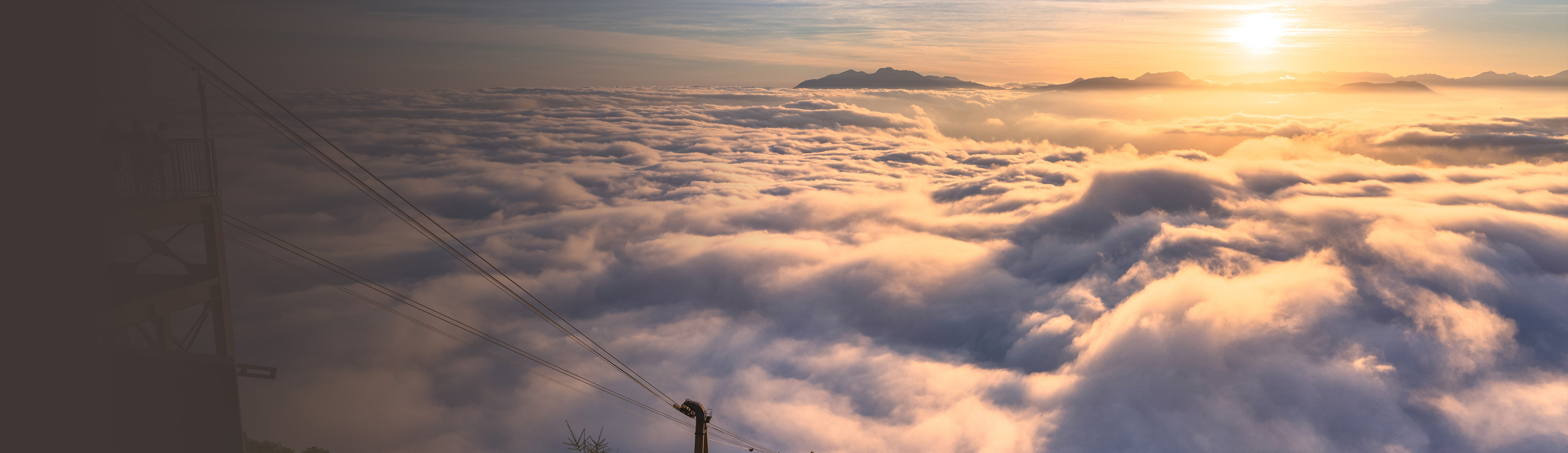 竜王スキーパーク天空の眺め・夕暮れの大雲海