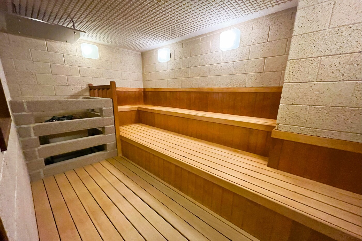 白馬姫川温泉 「竜神の湯」内のサウナ