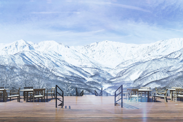 HAKUBA MOUNTAIN HARBORからの景色