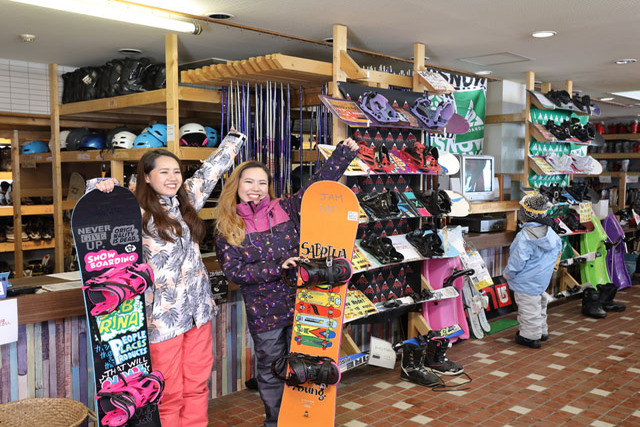 つがいけマウンテンリゾートのレンタルショップ