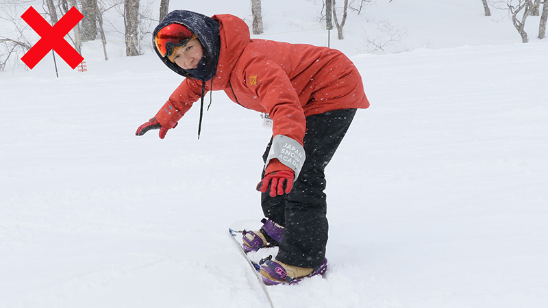 スクールの方が教えるスノーボードの基本姿勢の3つのポイント
