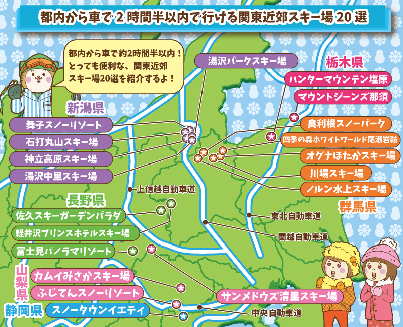 都内から2時間半で行けるスキー場