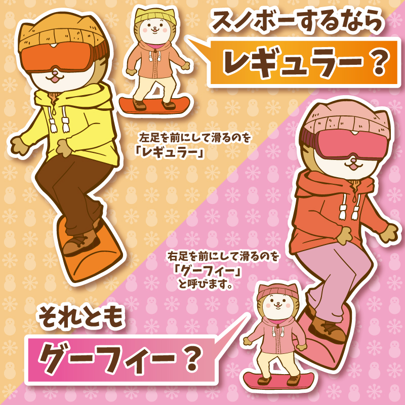 スノボ レギュラー グーフィーレギュラーについて