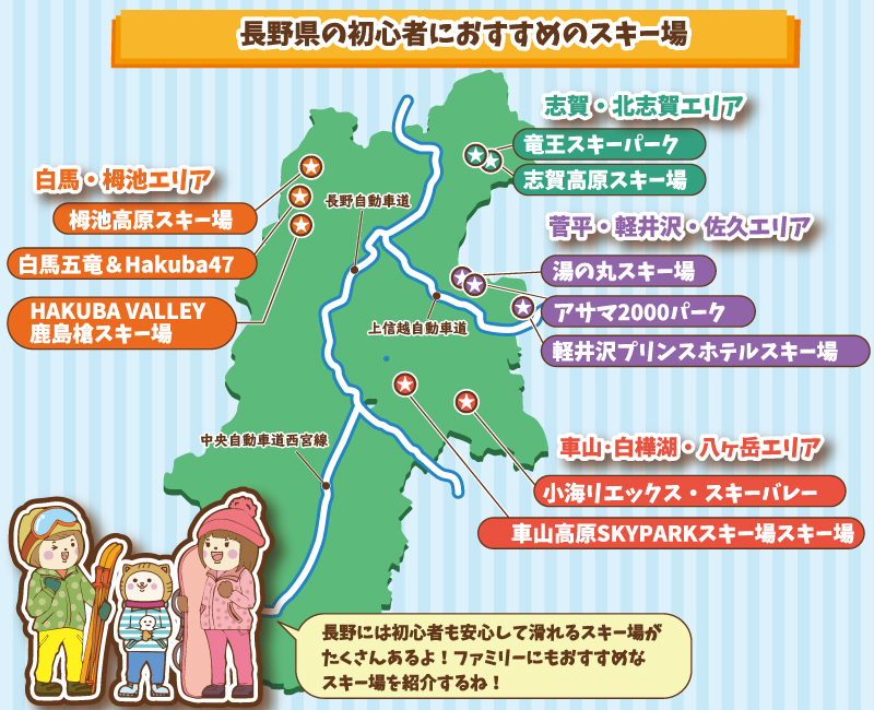 長野県内の初心者におすすめスキー場