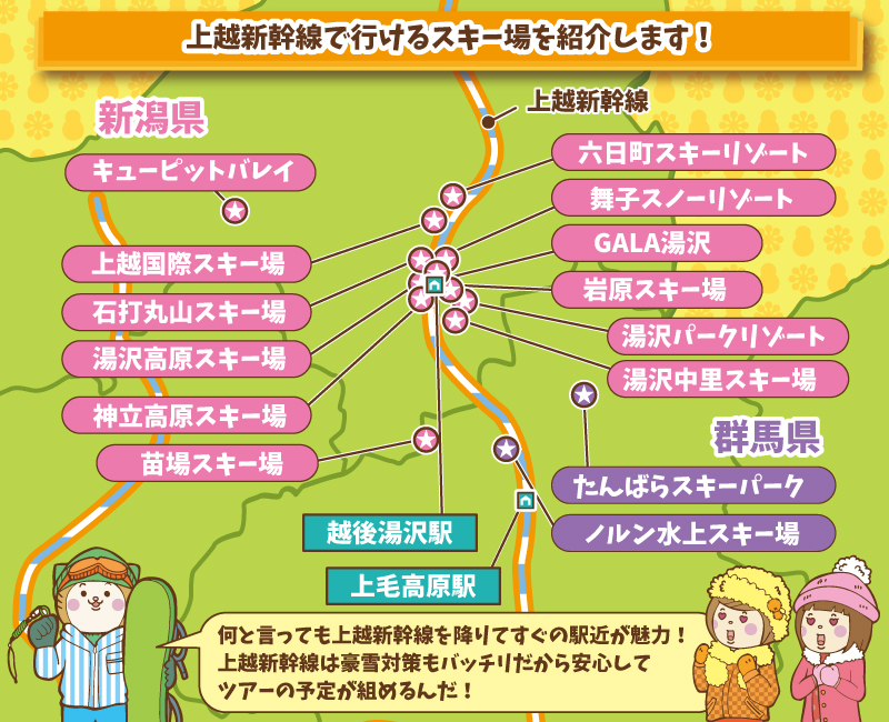 上越新幹線で行けるスキー場
