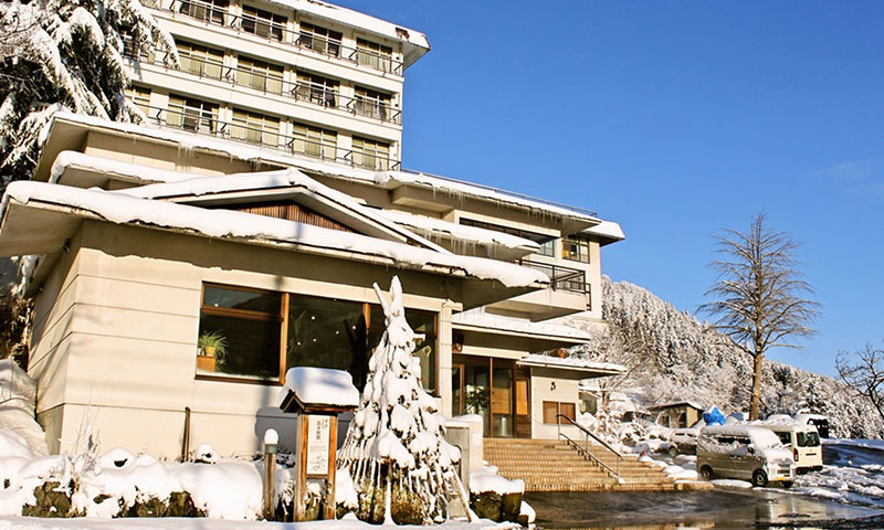 越後湯沢湯元　卵の湯　雪國の宿　高半